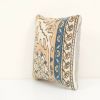 12" x 12" Turkish Blue Oushak Rug Pillow cover | Sham in Linens & Bedding by Vintage Pillows Store. Item made of cotton with fiber