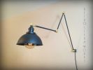 Kitchen Shelves Adjustable Wall Light - Industrial Sconce | Sconces by Retro Steam Works. Item composed of brass in mid century modern or industrial style