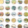 Two Hundred and Fifty Six Encyclopedia Dots Collage with Gold Leaf | Paintings by Amelia Coward