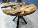 Custom Order 36 Round Olive Epoxy Table-Dining Room Table | Dining Table in Tables by LuxuryEpoxyFurniture. Item made of wood & synthetic