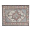 Vintage Oversize Gray Turkish Oushak Rug 5'8" X 7'5" | Area Rug in Rugs by Vintage Pillows Store. Item made of cotton with fiber