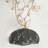 Vase Sleeve Merino Wool Felt 'Fragment' Charcoal Wide | Vases & Vessels by Lorraine Tuson