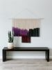 Large Purple Macrame Wall Hanging , Fiber Art | Wall Hangings by Love & Fiber. Item made of cotton & fiber