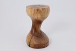 Sculptural Side Table, Stool, Solid Wood, Walnut, Contemporary Design | Tables by Logniture