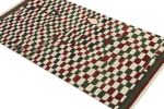 Rug & Kilim’s Moroccan style rug in White, Red and Brown Checkered Pattern | Area Rug in Rugs by Rug and Kilim