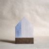 Modern little House Sculpture - White/Silver No.16 | Sculptures by Susan Laughton Artist. Item made of wood