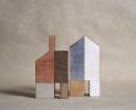 Tall house - White/Silver No.3 | Sculptures by Susan Laughton Artist. Item composed of wood