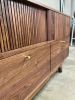 Wood Media Cabinet with Sliding Doors & Brass: The Palisade | Storage by Handhold Studio