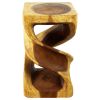 Haussmann® Wood Double Twist Stool Table 12 in SQ x 20 in | Chairs by Haussmann®
