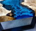 Poplar Tree,Epoxy Resin River Blue Epoxy Table,Dining Table | Tables by LuxuryEpoxyFurniture. Item composed of wood & synthetic