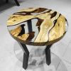 Custom 24" Diameter, Round Epoxy Coffee Table, Olive Wood | Dining Table in Tables by LuxuryEpoxyFurniture. Item composed of wood and synthetic