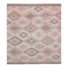 Vintage  Hand embroidered  Diamond Pattern Soft Warm Colors | Area Rug in Rugs by Vintage Pillows Store. Item made of wool & fiber