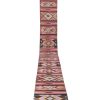 Vintage Geometric Pastel Turkish Kilim Runner Rug | Rugs by Vintage Pillows Store. Item composed of fiber
