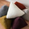 Plum Wool 14 H Triangle Pillow | Pillows by Vantage Design