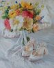 Custom Wedding bouquet painting on canvas, Made to Order | Oil And Acrylic Painting in Paintings by Natart. Item made of canvas with synthetic
