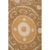 Vintage Suzani Bedspread with Pastel Colors, Tan Old Embroid | Tablecloth in Linens & Bedding by Vintage Pillows Store