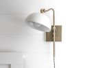 Bedside Lighting - Plug In Wall Sconce - Model No. 9402 | Sconces by Peared Creation. Item made of brass
