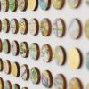 Two Hundred and Fifty Six London Map Dots Collage With Gold Leaf | Paintings by Amelia Coward