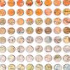 Three Hundred and Twenty Four Green to Orange Map Dots Collage | Paintings by Amelia Coward