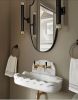 Midcentury design Carrara Marble Sink with Backsplash | Water Fixtures by AYMARBLEDESIGN LLC