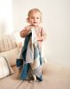 Pantelhó Baby Blanket - Cerulean + Sage | Throw in Linens & Bedding by MINNA