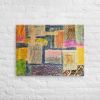 Canvas Print - The Hearth Quilt - Folk Abstract Patchwork | Work by Eman's Gallery