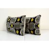 Set of Two Silk Ikat Velvet Pillow Cover, Lumbar Ethnic | Sham in Linens & Bedding by Vintage Pillows Store. Item composed of cotton