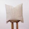 Taupe & Cream Woven Geometric with Vintage Army Fabric 22x22 | Pillow in Pillows by Vantage Design
