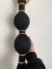 Black & Gold Macrame Wall Hanging Set – Modern Bohemian Tapestry | Wall Hangings by RavaTapestryArt