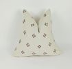 hmong pillow. cream and brown pillow, woven neutral pillow | Pillows by velvet + linen