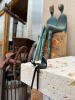 Little Lady- single female figurine with cat | Sculptures by YENNY COCQ