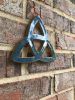 Trinity Knot Celtic Earthenware Blue | Wall Sculpture in Wall Hangings by Studio Strietnberger / Knottery Pottery - Kathleen Streitenberger. Item composed of ceramic