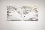 Grey Owl - Diptych | Oil And Acrylic Painting in Paintings by Teodora Guererra Fine Art