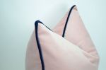 blush velvet pillow case // pink and navy pillow cover | Cushion in Pillows by velvet + linen