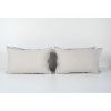 Blue Ikat Velvet Pillow, Silk Uzbek Long Lumbar Cushion Cove | Pillows by Vintage Pillows Store