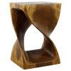 Haussmann® Original Wood Twist Stool 12 X 12 X 18 | Chairs by Haussmann®