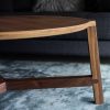 Tercet Round Coffee Table | Tables by Housefish. Item composed of walnut