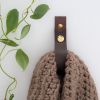Medium Leather Snap Wall Strap [Flag End] | Storage by Keyaiira | leather + fiber | Artist Studio in Santa Rosa. Item composed of leather