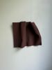 Burgundy Red Abstract Wall Sculpture: Draped Fabric Inspired Plaster Art | Wall Hangings by Vaiva Art Atelier