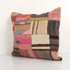 Vintage Turkish Handmade Large Patchwork Cushion, Flat-Weave | Pillows by Vintage Pillows Store