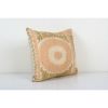 Uzbek Faded Beige Suzani Cushion Cover, Square Suzani Pillow | Pillows by Vintage Pillows Store