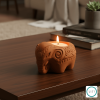 Gaja Handmade Terracotta Tealight Holder (Pack of 2) | Candle Holder in Decorative Objects by Lit Lamps - Sustainable Mindful Lighting
