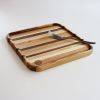 Plate – mixed reclaimed wood – 10×10 in (Price taxes include | Dinnerware by Slice of wood / Tranche de bois