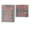 Pair of Vintage Turkish Oushak Yastik Scatter Rug | Area Rug in Rugs by Vintage Pillows Store. Item composed of cotton & fiber