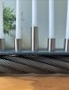 Reclaimed Ski Chairlift Cable Menorah: Industrial Steel, Cherry Wood Skier Gift | Candle Holder in Decorative Objects by industrial comfort. Item made of wood with steel works with contemporary & industrial style