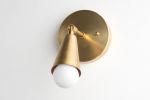Brass Wall Fixture - Model No. 4339 | Sconces by Peared Creation. Item made of brass with glass