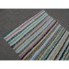 Vintage Striped Modern Turkish Rag Rug 3'11'' x 10'6'' | Runner Rug in Rugs by Vintage Pillows Store. Item made of cotton