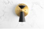 Art Deco Sonce - Black and Brass Sconce - Model No. 8393 | Sconces by Peared Creation. Item made of brass