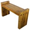 Haussmann® Teak Block Bench 36 x 12.5 x 20.5 inch High KD | Benches & Ottomans by Haussmann®