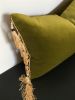 chartreuse silk velvet pillow // chartreuse silk velvet | Pillows by Velvet Fringe